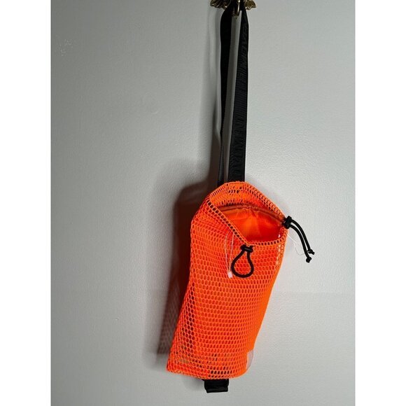 Free People FP Movement Mini Mesh Sling Bag Neon Orange NEW Double Bag - Picture 3 of 7